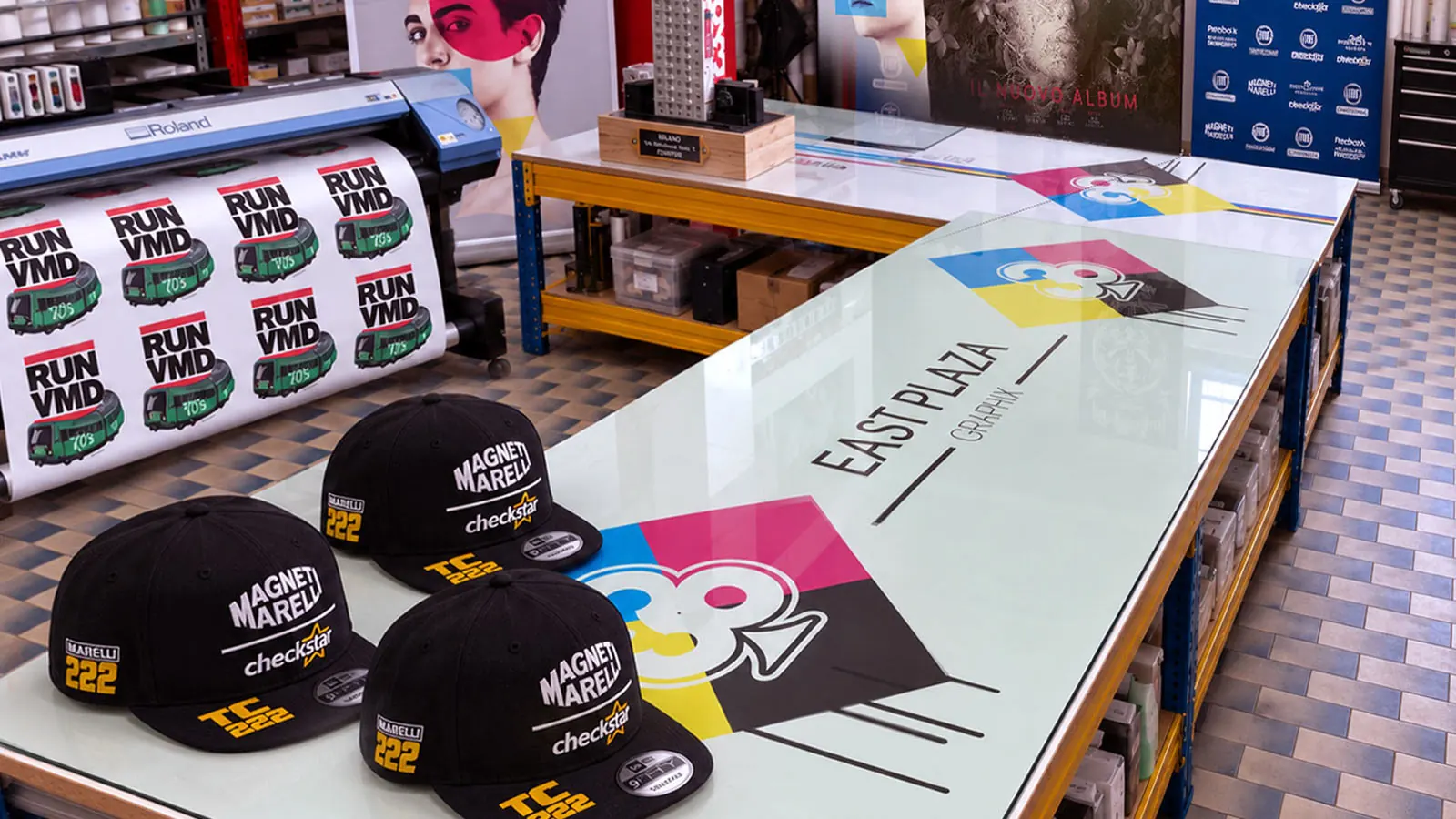 Il laboratorio di stampa e grafica East Plaza a Brugherio